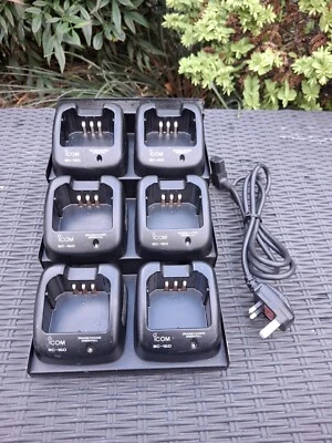Icom Bc-160 Battery Charger Six Bay Charger Walkie-talkie Chargers Gwo - Image 1 of 4
