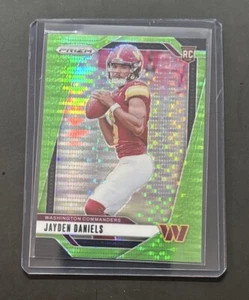 2024 Panini Prizm Jayden Daniels Neon Green Pulsar Prizm Rookie #347 📈ROY📈🤑💎 - Picture 1 of 2
