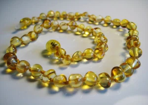 Elegant Natural Baltic Amber Necklace 33 cm Handmade Gemstone !!!  - Picture 1 of 2