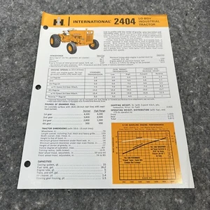 Original IH International Harvester 2404 Tractor Loader Brochure - Picture 1 of 2