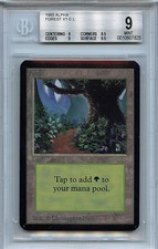 MTG Alpha Forest BGS 9.0 (9) Mint Card V1 CL WOTC 7825