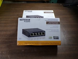 X2 NETGEAR PROSAFE FS105 5 PORT SWITCH **SEALED - Afbeelding 1 van 3
