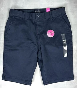 NWT Children's Place Girls navy bermuda school uniform shorts size 12 0157 - Picture 1 of 5