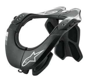 ALPINESTARS BIONIC NECK SUPPORT BNS BRACE BLACK COOL GREY MOTOCROSS ADULT ENDURO - Picture 1 of 3