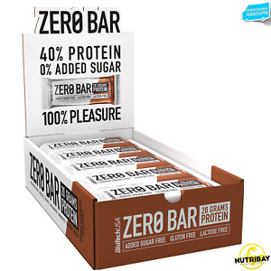 Biotech Zero Bar 20 Barrette Proteiche da 50 gr Senza Carboidrati con Proteine
