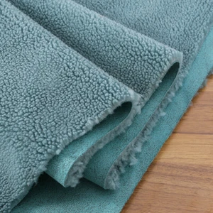Faux Lamb Wool Sherpa Teddy Fleeced Thicken Suede Fabric Warm DIY Clothing 50CM - Picture 1 of 32