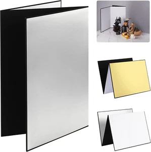 4 in 1 Light Reflector Photography Cardboard Diffuser 29.7X21Cm Folding Board fo - Picture 1 of 12