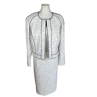 John Meyer Polyester Dress Suit Size 10 Flecked Multicolor Collarless  New - Image 1 of 4