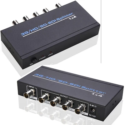 3G/HD/SD-SDI Splitter 1x4 Splitter Camera Video Converter 1920x1080@60Hz 3Gbps - Image 1 of 4
