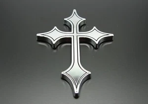 CHRISTIAN HOLY CROSS 3D EMBLEM DECAL FOR CARS. JESUS RELIGOUS SPIRITUAL - Picture 1 of 12