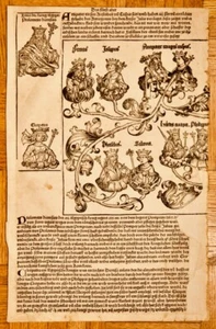 1493, Deutsche Fassung, Nürnberger Chroniken-Kleopatra; vorne & rückwärts - original - Bild 1 von 7