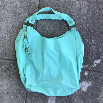 Bolso de mano de cuero para mujer ROXY verde azulado Foto 1 de 4
