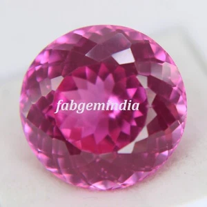 25 Ct Certified Natural Morganite Pink Eye Clean Round Loose Gemstone - Picture 1 of 5