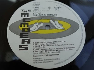 The Members AT THE CHELSEA NIGHTCLUB 1979 1st UK LP UNPLAYED TIL TODAY MINT - Picture 1 of 24