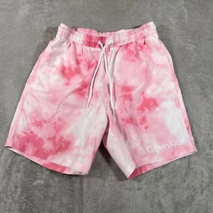 Maillot de bain homme Calvin Klein rose moyen tie dye 7" entrejambe maillot de bain doublé - Photo 1/13