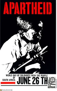 Political OSPAAAL POSTER.Anti-Apartheid.South Africa.Segregation History art.a9 - Picture 1 of 1
