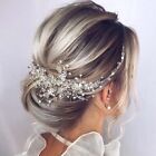 Dainty Silver Gold Red Blue Rhinestones Flower Crystal Bride Wedding Hair Com...