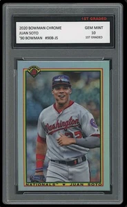 JUAN SOTO 2020 BOWMAN CHROME '90 1ST GRADED 10 BASEBALL CARD NATIONALS #90B-JS - Picture 1 of 1