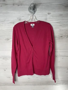Old Navy Strickjacke Pullover Damen groß rosa V-Ausschnitt Knopfleiste Strick Freizeit - Bild 1 von 9