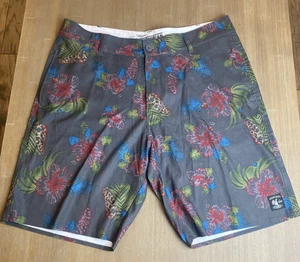 Vans Vanphibian Board Shorts Uomo Taglia 38 Grigio Floreale Hawaiano Skater Spiaggia - Foto 1 di 10