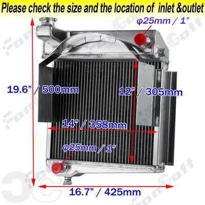 4Row Aluminum Radiator For 1960-67 Austin Healey Sprite to AH/MG Midget to MG MT - Image 1 of 4