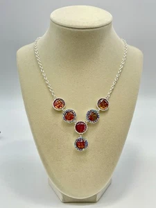Kirks Folly Necklace Silver Tone Mystic Goddess Petite Seaview 6 Stone New - Picture 1 of 7
