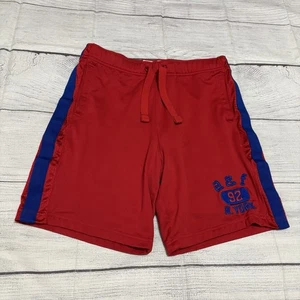 Pantaloncini sportivi vintage Abercrombie e Fitch giovani bambini taglia XL maglia rosso blu - Foto 1 di 10