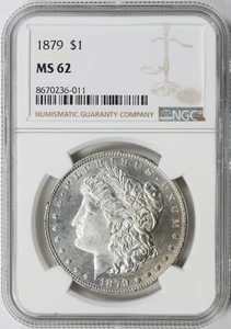 1879 $1 Dollaro Morgan NGC MS62 - Foto 1 di 4