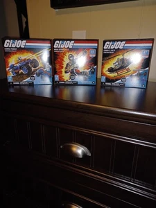 Hasbro GI Joe Construction Sets Vehicle Lot Of 3 Cobra Ferret, Speed Cycle, Fang - Picture 1 of 3