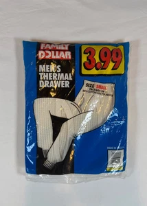Cajones térmicos Family Dollar para hombre vintage nuevos sellados EE. UU. pequeña UNIDAD algodón - Imagen 1 de 12