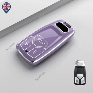 Key Fob Case Cover For AUDI A3 A5 A5 A6 A7 A8 Q2 Q3 Q5 Q7 C5 C6 RS SLINE TT AU17 - Picture 1 of 24
