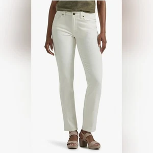 Lee Legendary Mid Rise Straight Leg Damenjeans, Ecru, 12M, Neu mit Etikett - Bild 1 von 13