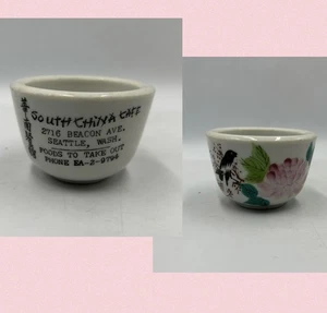 Vintage chinesische Teetasse SÜDPORZELLAN CAFE Seattle Wa Werbung Restaurant Ware - Bild 1 von 11