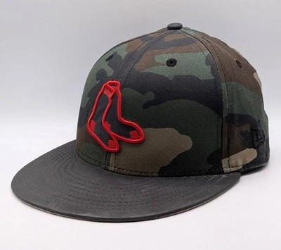 New Era 59Fifty 6 7/8 Camouflage Camo Fitted Hat Cap MLB Boston Red Sox Baseball - Image 1 of 4
