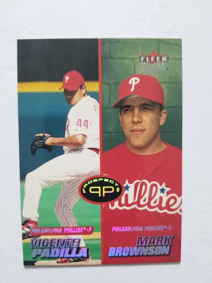 2001 Fleer Ultra Prospects Vincente Padilla Mark Brownson #250 Phillies - Image 1 of 2