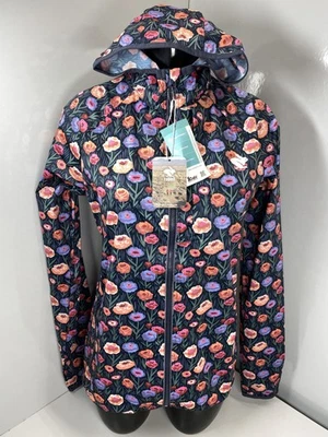 Rabbit Womens Jacket Black/Multi Size S Swish 2.0 Poppy Windproof Hooded - Image 1 of 4