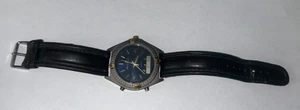 EDDIE BAUER MT. RAINIER Digital Date Analog Blue PILOT New Battery WORKS! - Picture 1 of 8
