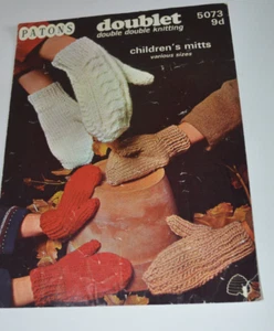 knitting pattern mittens child sizes mixed ddk - Picture 1 of 1