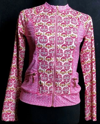 Top Cabana Life Big Girls Cremallera Completa UPF 50 Rasghuard Talla 14 Rosa Floral Nuevo con Etiquetas Foto 1 de 4