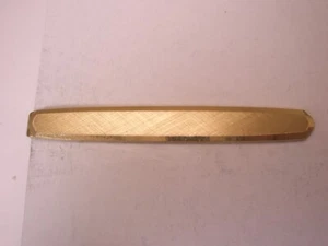 2-5/16" Tapered Design Matte Finish Gold Tone Vintage SWANK Tie Bar Clip - Picture 1 of 7
