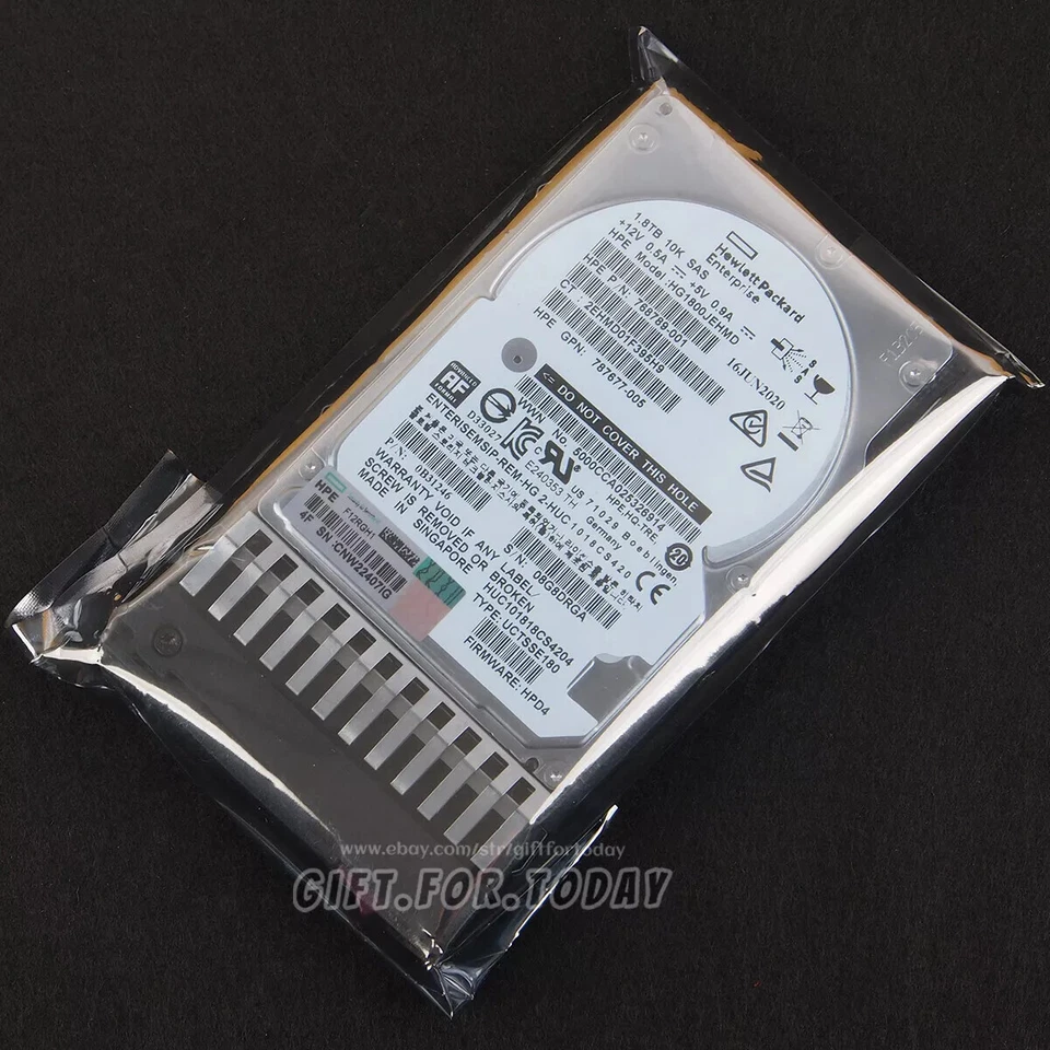 For HPE J9F49A MSA 1.8TB 12G 787649-001 SAS 10K SFF 2.5IN 512E HDD Hard Drive - Image 1 of 4