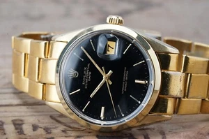 Serviced Vintage ROLEX Oyster Perpetual Date 1550 Refinished Black c1972 #1410 - Picture 1 of 24