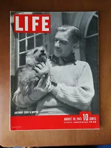 Life Magazine August 3, 1943 Anthony Eden & Nipper - Victoria Cross 125 - Imagen 1 de 2