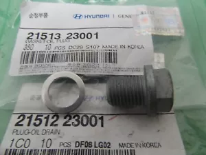 GENUINE HYUNDAI I MAX 2.4L PETROL & 2.5L TD ENGINE OIL PAN DRAIN PLUG + WASHER - Picture 1 of 3