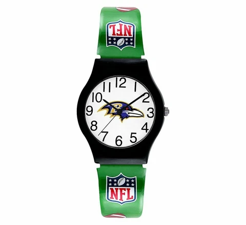 BALTIMORE RAVENS Game Time NFL Fan WATCH GREEN Youth  Series NEW LAMAR JACKSON Cover