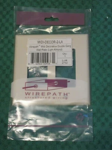 Placa de pared para decorador de 2 pandillas Wirepath, DECORACIÓN-2-LA, ALMENDRA LIGERA - Imagen 1 de 2