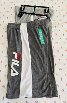 2 Pack Fila Boys' Youth Shorts - Dark Gray & Light Gray Size XL- (18/20) NWT - Изображение 1 из 4