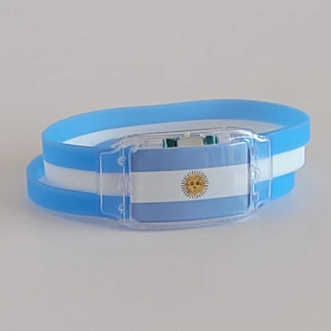 2022 Qatar FWC National Flag LED Silicone Bracelet Glow ARGENTINA - New Cover