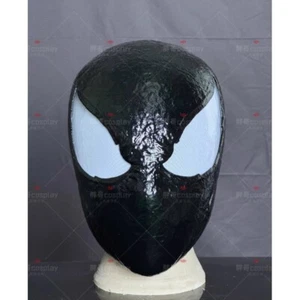 Spider-Man 2 Venom Cosplay Prop Full Face Mask PVC Helmet Black 1pc Handmade  - Picture 1 of 10