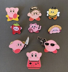 Set Of 9 Kirby Nintendo video games lapel Hat Pin Lot - Picture 1 of 2
